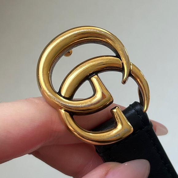 Gucci GG Marmont Thin Leather Belt Women Size 70 - Picture 4 of 9